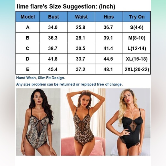Sexy Woman lingerie leopard lime flare Lace Deep V Halter Trim Teddy Bodysuit - Picture 6 of 6